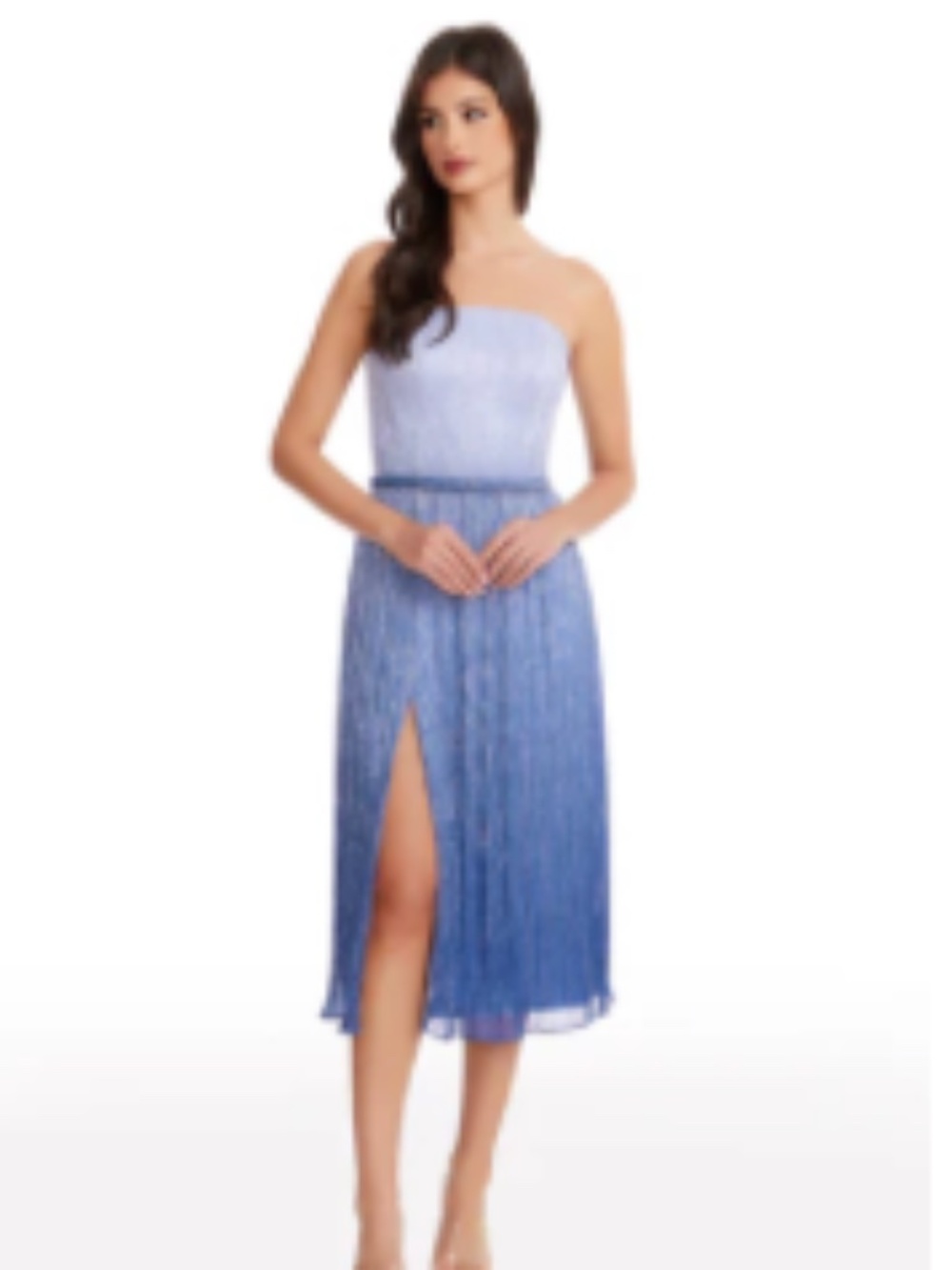 Dress the Population Haldis metallic ombre strapless dress‎